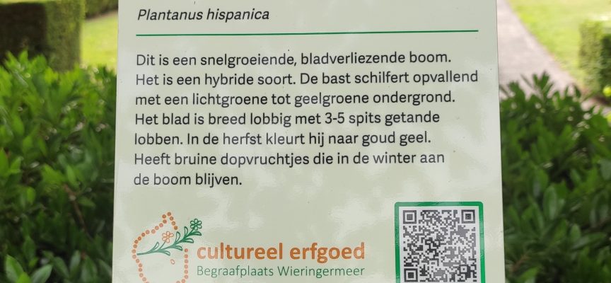 Plattegrond voor wandeling langs 64 bomen