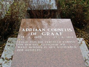 Oorlogsgraf voor Adriaan Cornelis de Graaf (1902-1945) erkend als 'historisch waardevol graf'